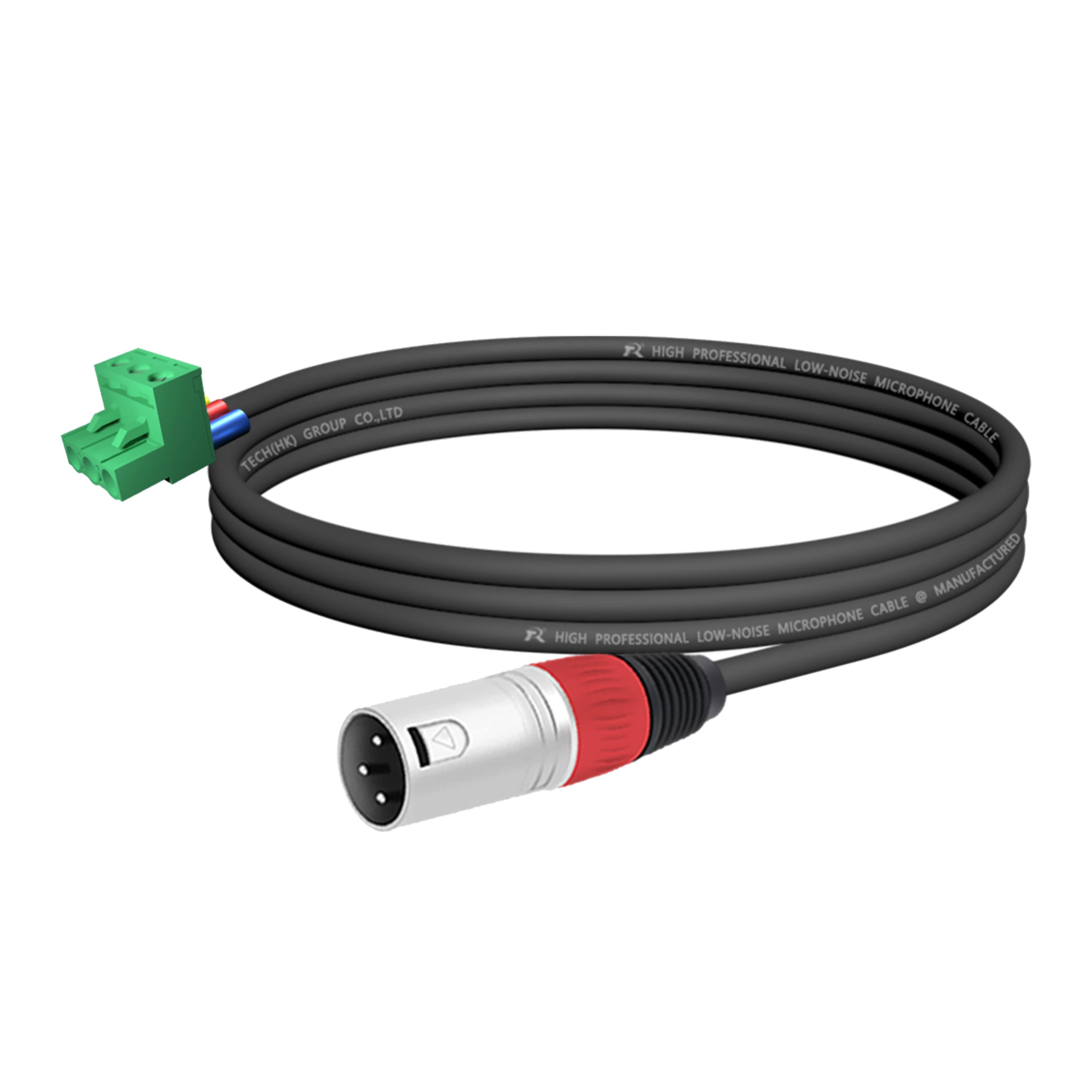 1 Stück Audiokabel für Lautsprecher, XLR 3P M/F zu Phoenix 3M NBKF/2EDG-5.08mm PCB-Schraubklemme, Silberner Anschluss und Schwarze Kabelummantelung – Detail 13