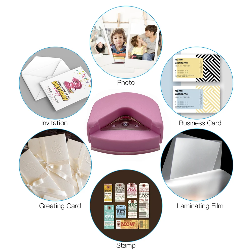 Paper Cutter 4mm Mini Portable Corner Rounder Punch Paper Crafts Cutter DIY Tools for Card Corner Cutter for Photos Cards Stamp