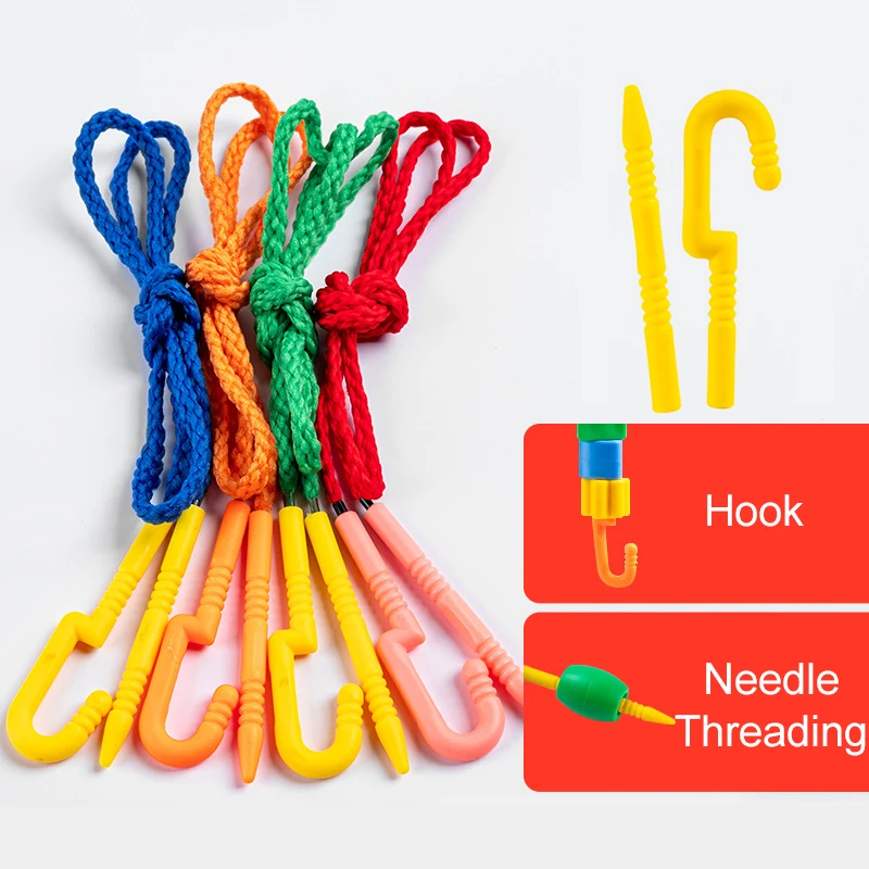 Beads Toys Plastic Children Handmade DIY Puzzle Early Education Toy Rope Threading Games Kids Self Made Bracelet Necklace TMZ