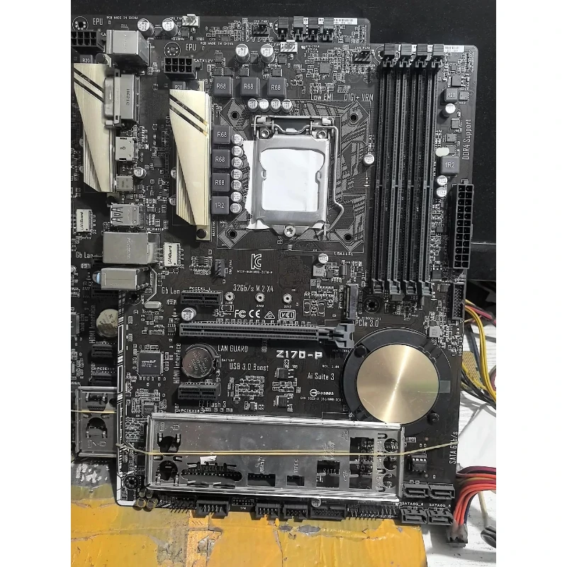 

used for ASUS Z170-P Original Used I/O Shield Back Plate LGA1151 ATX Motherboard Support 6th 7th Gen Intel CPU DDR4 Memory