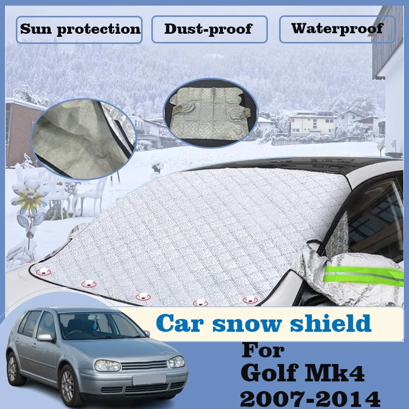 

For Volkswagen VW Golf Mk4 1J Bora HS 2007-2014 Snow Cover Windshield Sunshades Front Covers Shield Sunshade Cars Accessories
