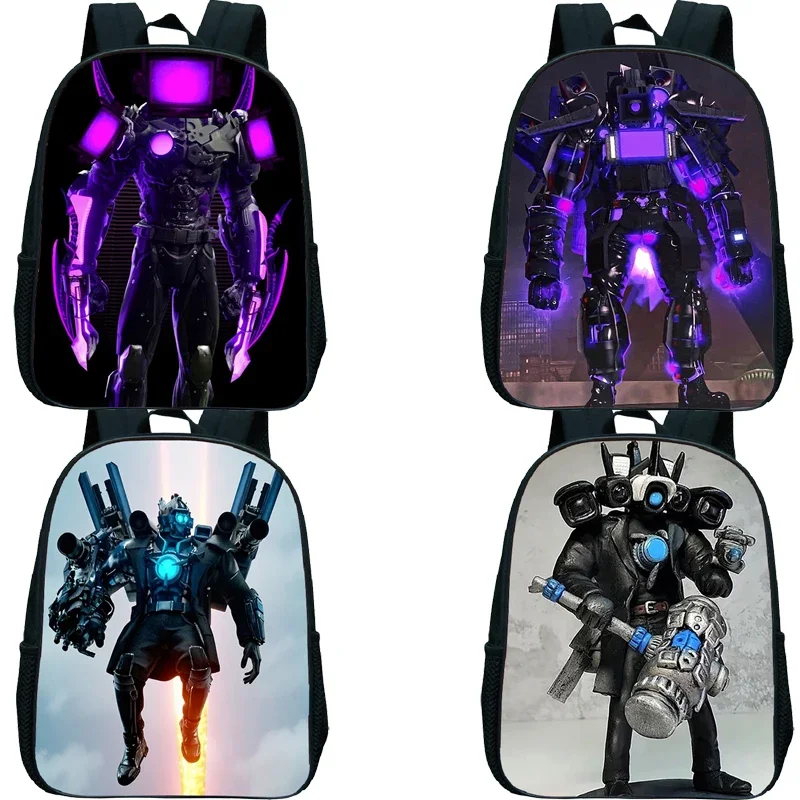 Skibidi Toilet School Backpack For Boy Girl Anime Game School Bags Kids Backpack Cartoon Cameraman Kindergarten Bag Mochila Gift