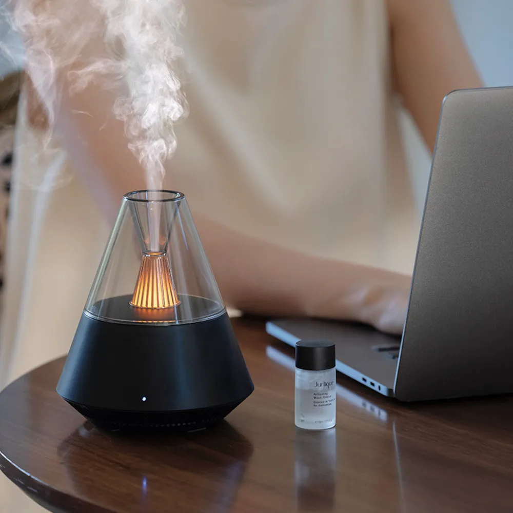 ناشر الروائح مع ضوء المزاج LED USB مرطب الرذاذ البارد للزيوت الأساسية هدية معطر الهواء المحمول