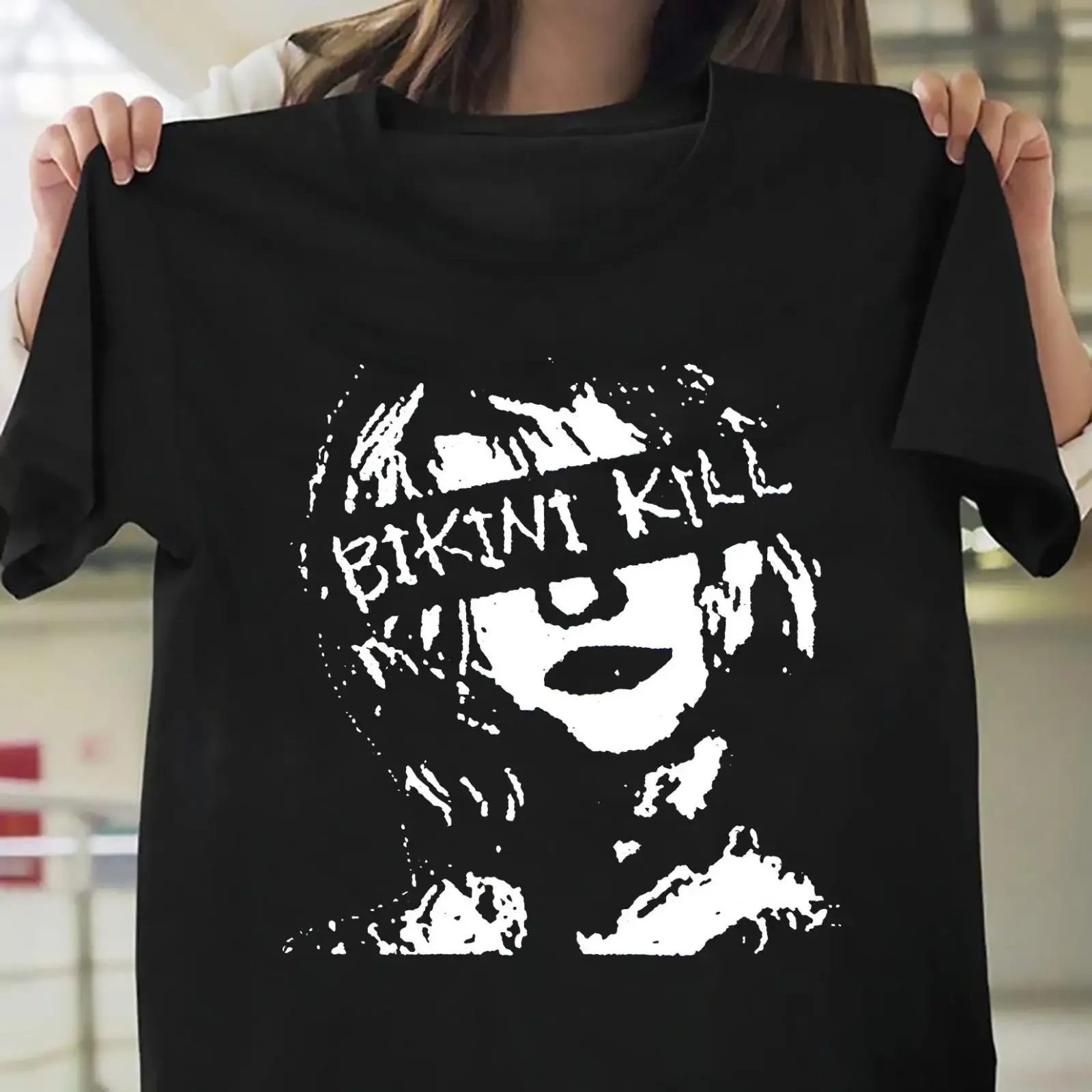 Bikini Kill American Rock Bnad Black T Shirt S 3XL Q84958 vintage Washed Breathable fashion Top For Everyday Wear homme