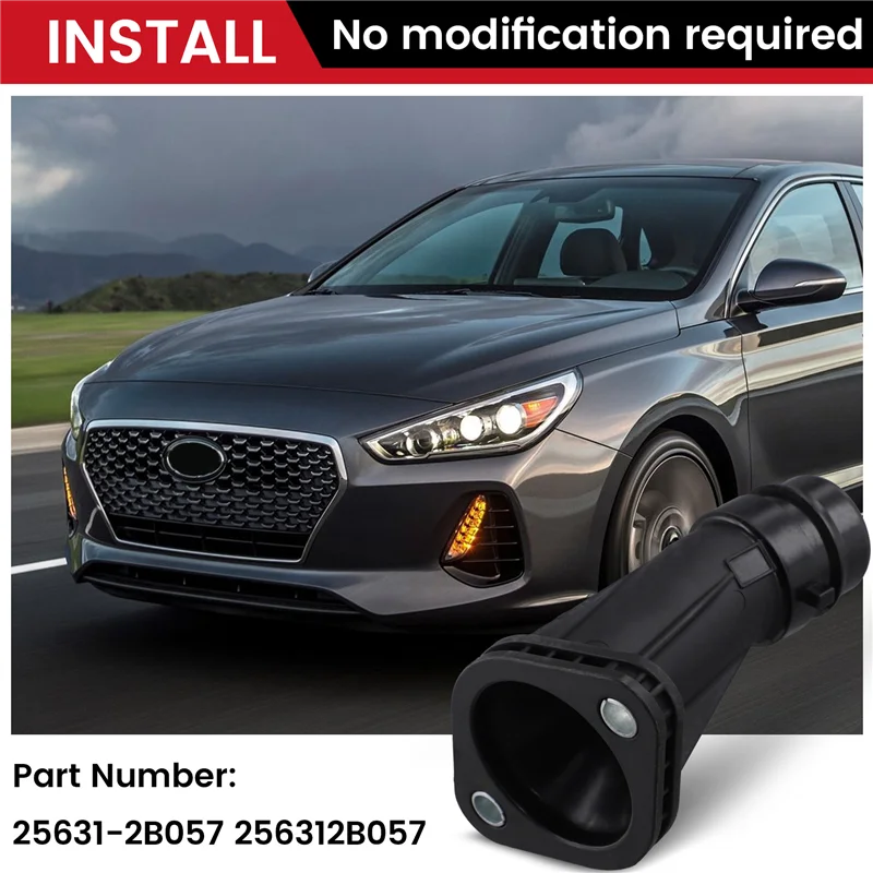 

L10A фитинг на впуске охлаждающей жидкости для Hyundai Elantra GT Kona Veloster, фланец выпускного отверстия охлаждающей жидкости 256312B057 25631-2B057