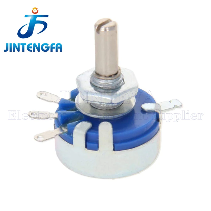 2PCS WH5-1A Carbon Potentiometer 470R 1K 1K5 2.2K 4.7K 10K 22K 47K 100K 220K 470K 1M ohm Round Shaft Rotary Taper WH 3-Terminals
