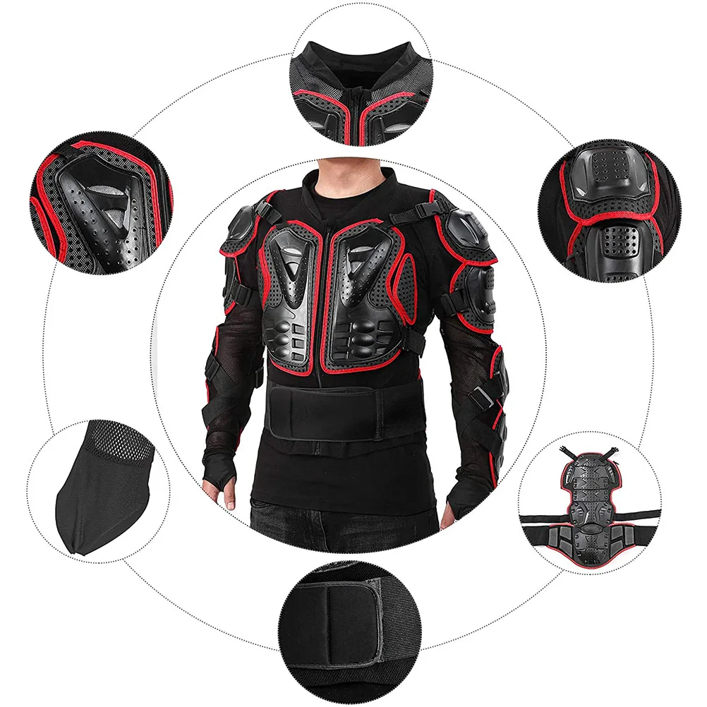 

Motorcycle Full Protector Jacket Anti-Fall Breathable Guard Suit With Removable Pads For Outdoor Cycling Sports
