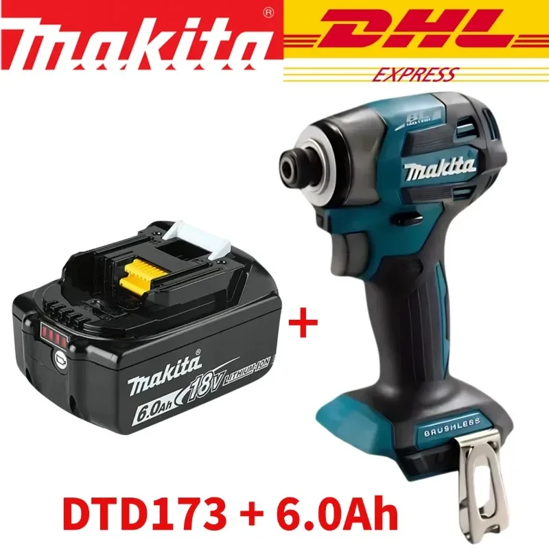 Originele Makita DTD173 18V accu-slagmoersleutel 180Nm koppel 3800 RPM 1/4 inch zeskantboorhouder 3 snelheden professioneel