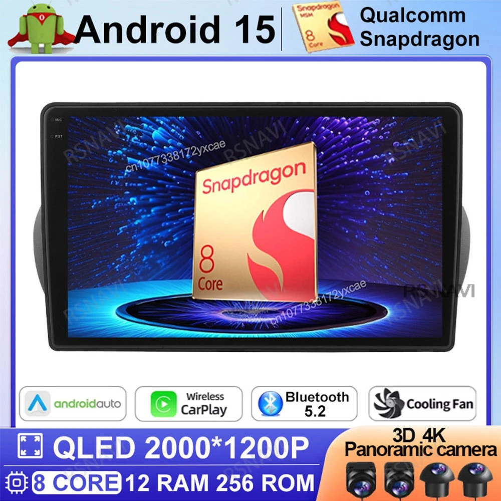 

Android 15 Car Radio For Fiat Fiorino Qubo Citroen Nemo Peugeot Bipper 2008 - 2017 Wireless Carplay Auto Head Unit Qualcomm DSP
