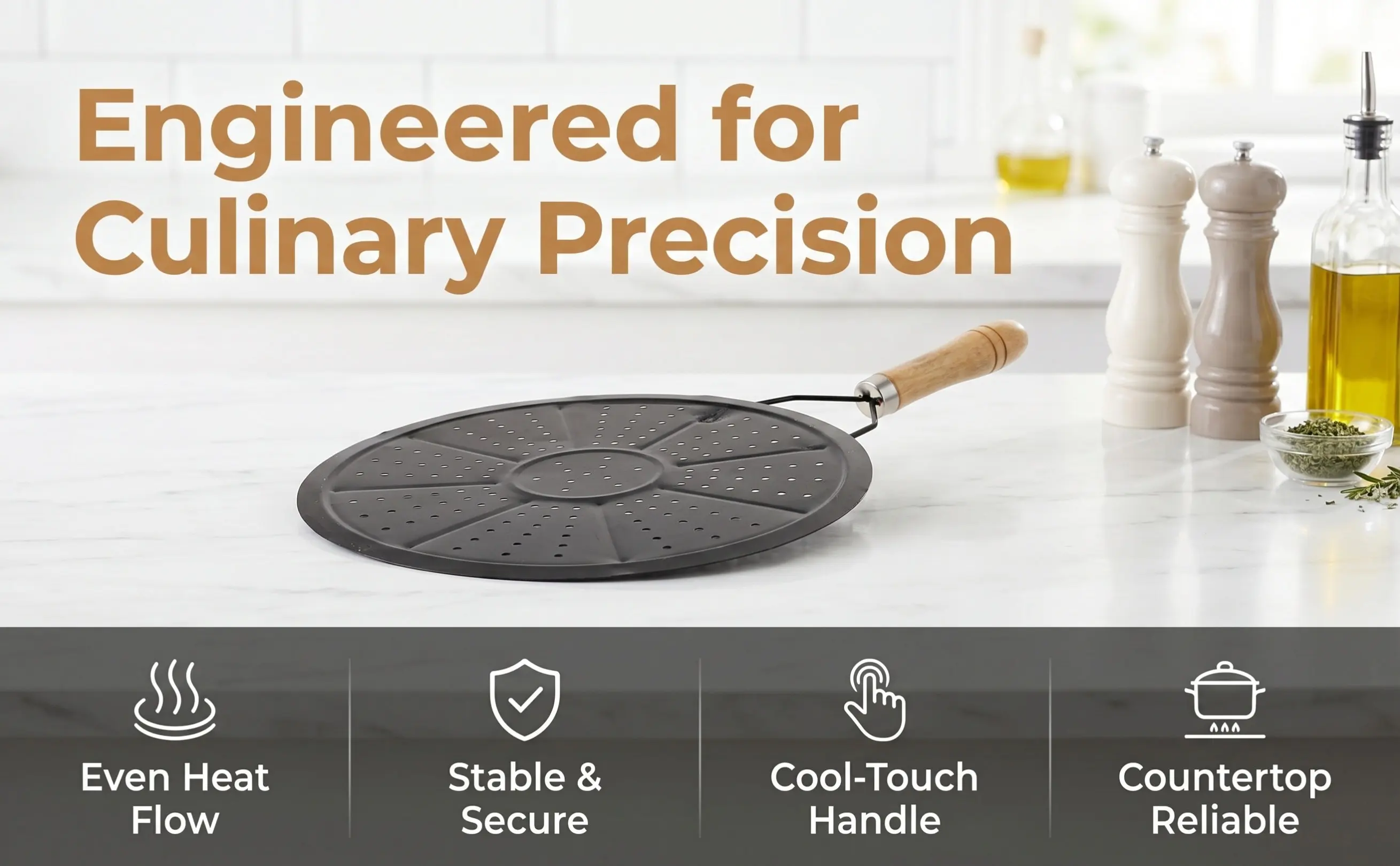 Heat Resistant Pad Natural Wood Iron Pot Pad Decorative Insulated Countertop Cushion Heat Diffuser for Home Restaurant Cafe