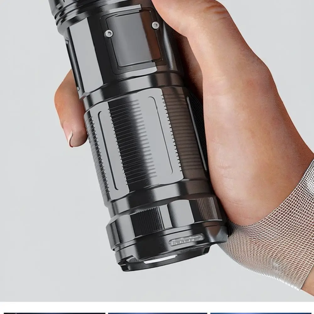 Zoomable LED Flashlight Rechargeable Powerful Torch Outdoor Lighting Lamp Digital Power Display For Hiking Camping Tools