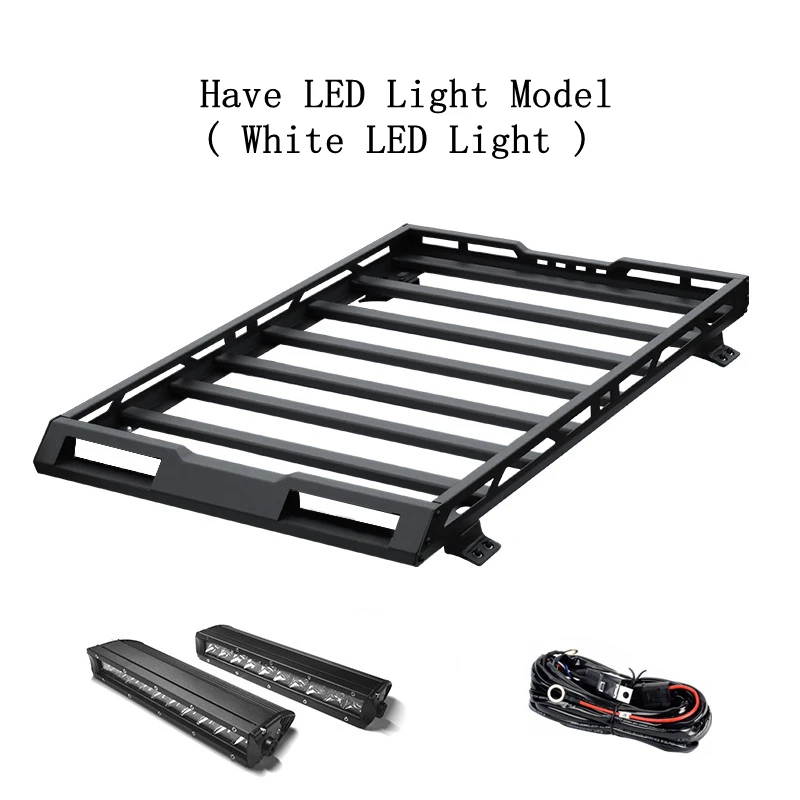 Voor Suzuki Jimny JB33 JB43 1998-2018 Imperiaal Auto Top Bagage Cross Bar Rail Dozen Mand Hoge Kwaliteit aluminium Withled