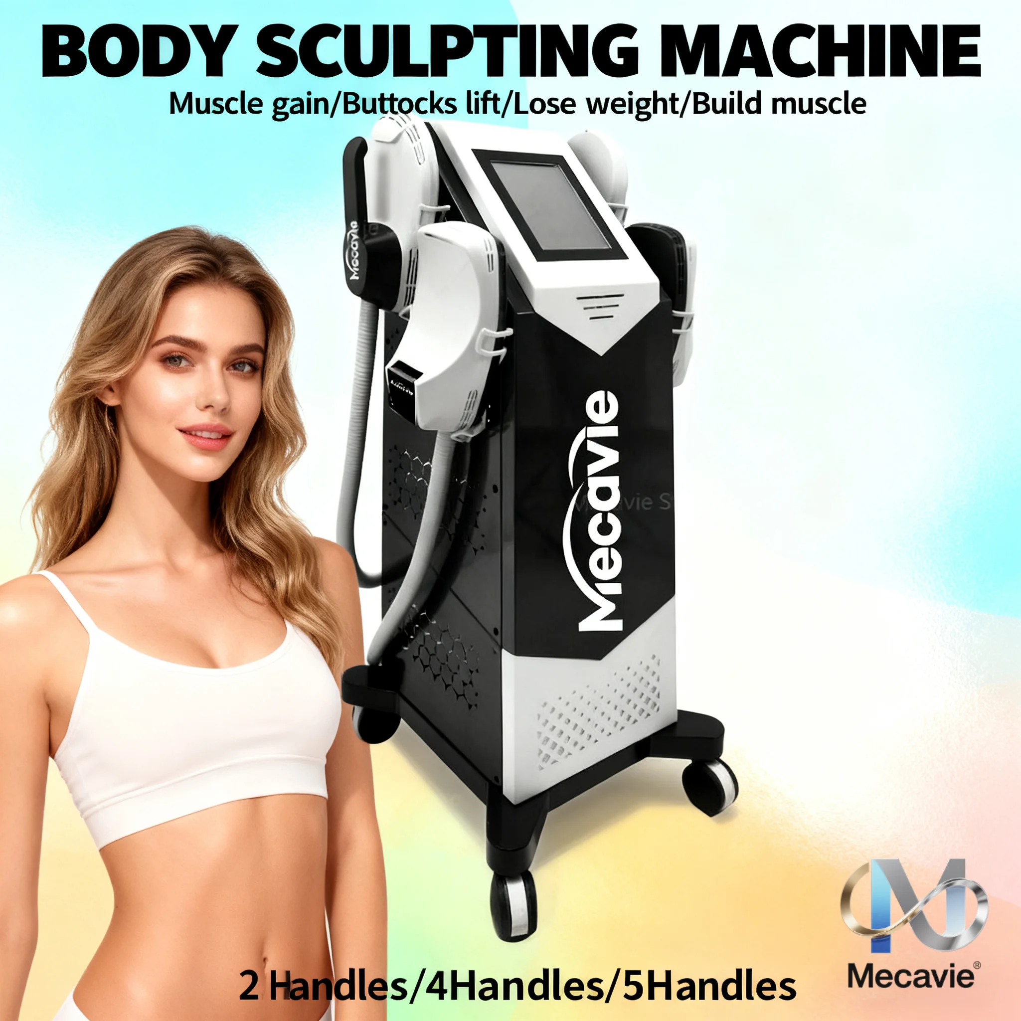 2026 ترقية MECAVIE 6500 واط 200 هرتز EMS RF محدد شكل الجسم المهنية حرق الدهون تحفيز العضلات غير الغازية استخدام الصالون
