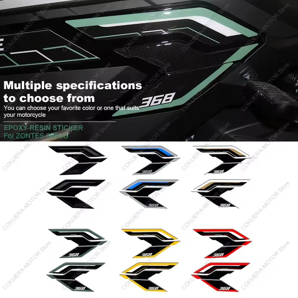 

for ZONTES 368G 368G Motorcycle Accessories Passenger seat protection sticker 3D Epoxy Resin Protection Stickers
