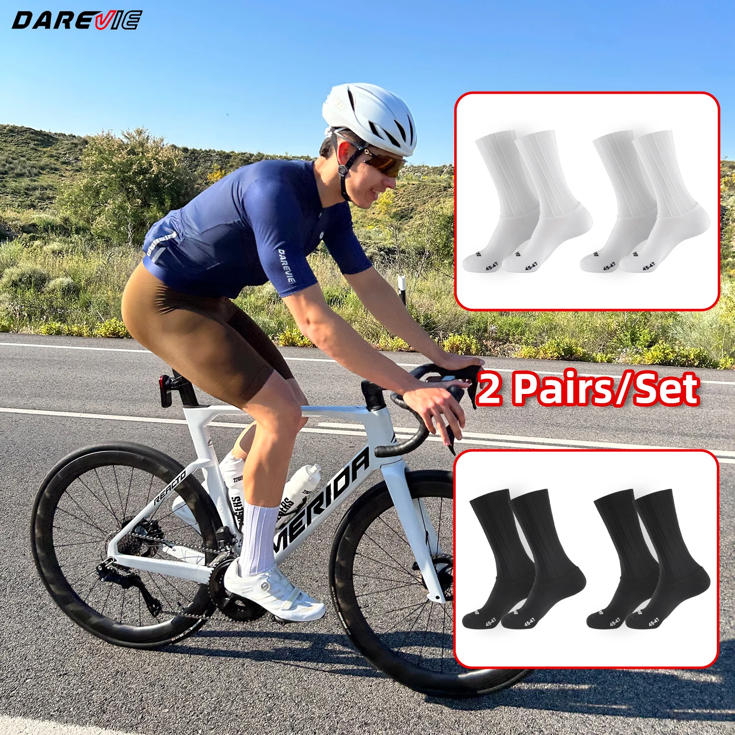 Ykyw Cycling Gear - DAREVIE Bisiklet Çorapları Aero Yüksek Hızlı