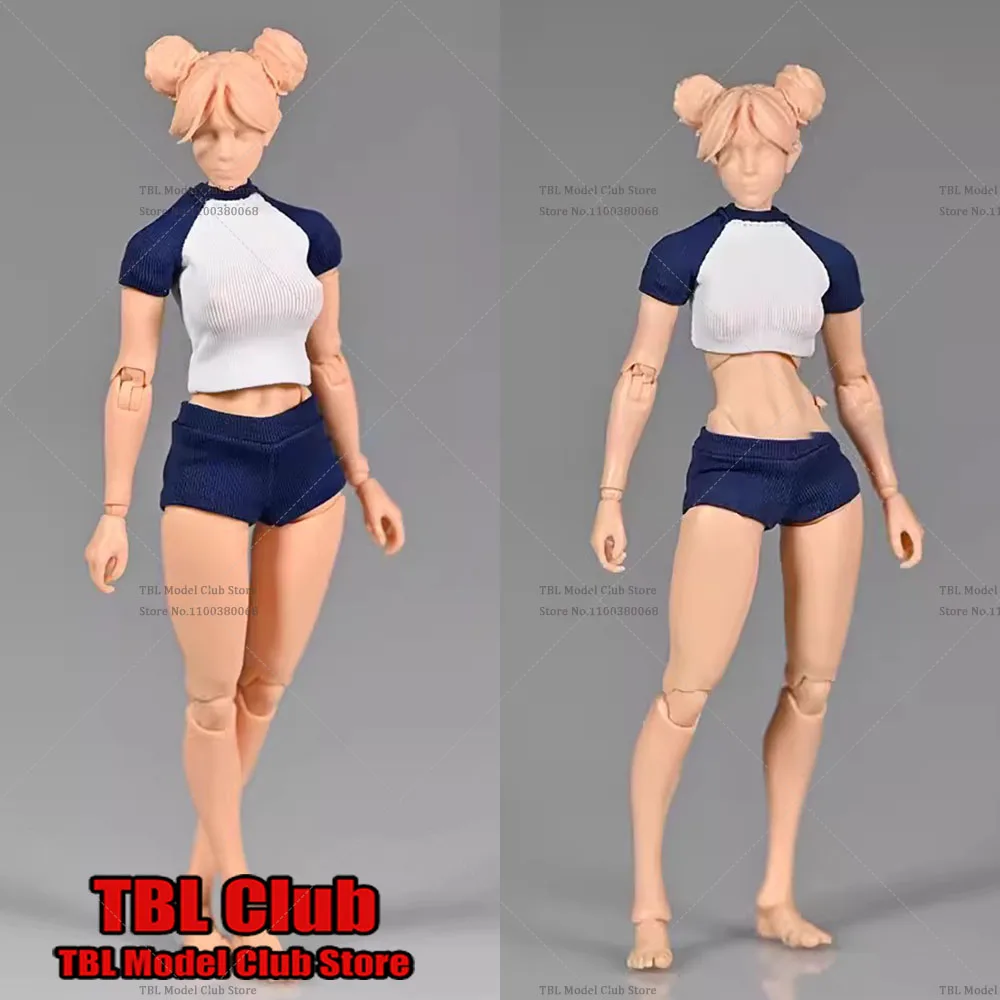 

Масштаб 1/12, японская студенческая спортивная одежда, обтягивающая футболка, топ, шорты, модель одежды, подходит для 12 дюймов, женская экшн-фигурка Romankey X COWL, тело