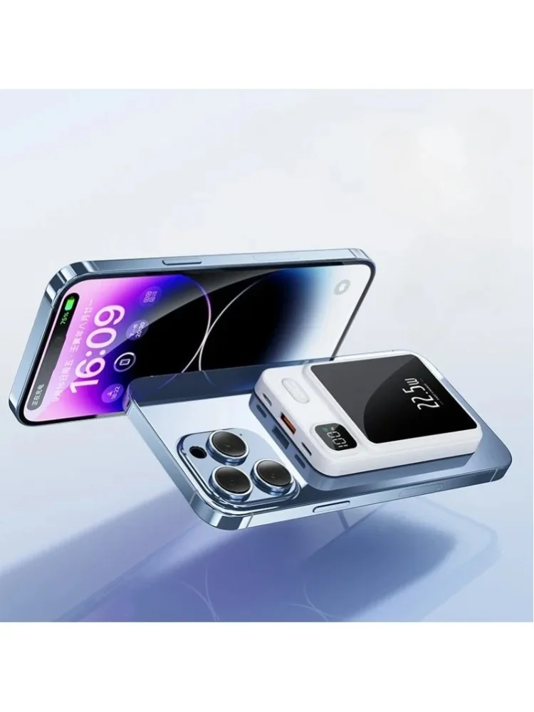Magnetyczny power bank 10000mAh 22.5W PD z szybkim ładowaniem, przenośna ładowarka z klipsem na plecy, kieszonkowy zewnętrzny akumulator do iPhone'a, Samsunga, telefonów z systemem Android. — 2