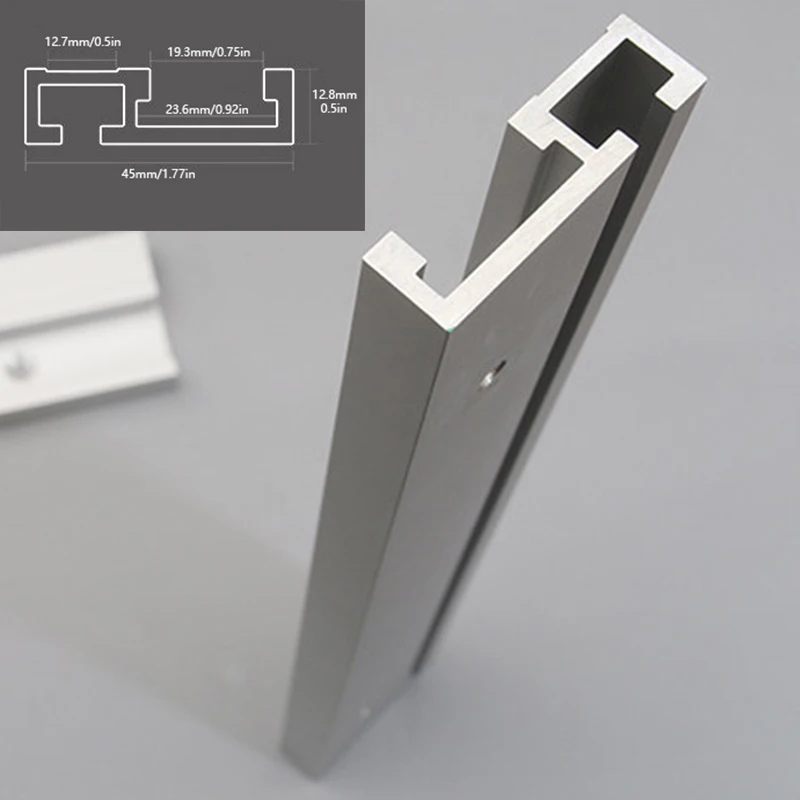 1Pc 45 Type T Track Aluminum Alloy Woodworking T-slot Miter Track Jig Miter Track Stop for Router Table Bandsaws DIY Tool  40cm