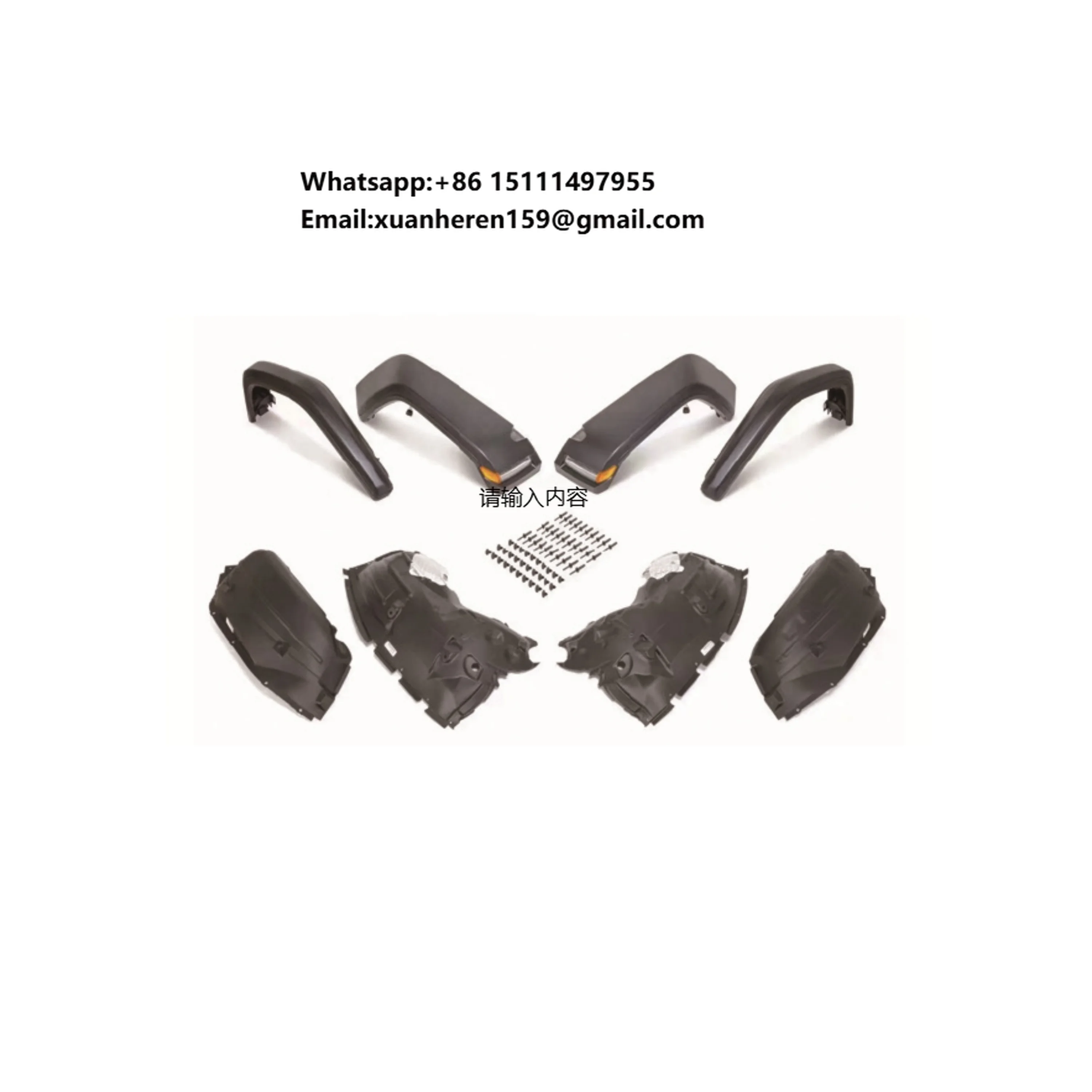 

New Design 4X4 ABS Plastic Modified Top Fenders With Led Lights Painted Fender Flares for Wrangler JL 2018