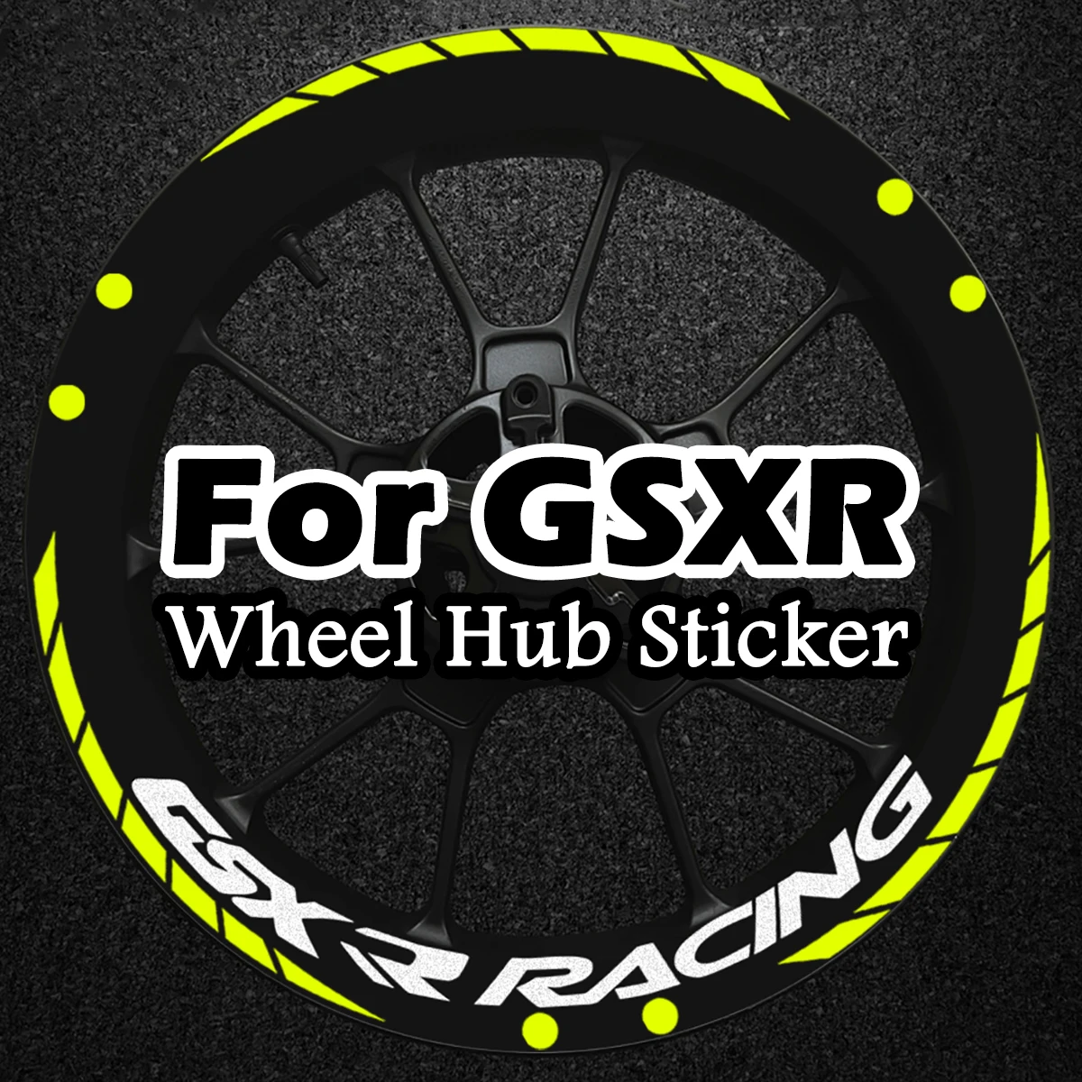 For Suzuki GSX-R GSXR 750 600 1000 150 17'' Reflective Motorcycle Wheel Hub Stickers Superbike Moto Rim Vinyl Accessories Decals
