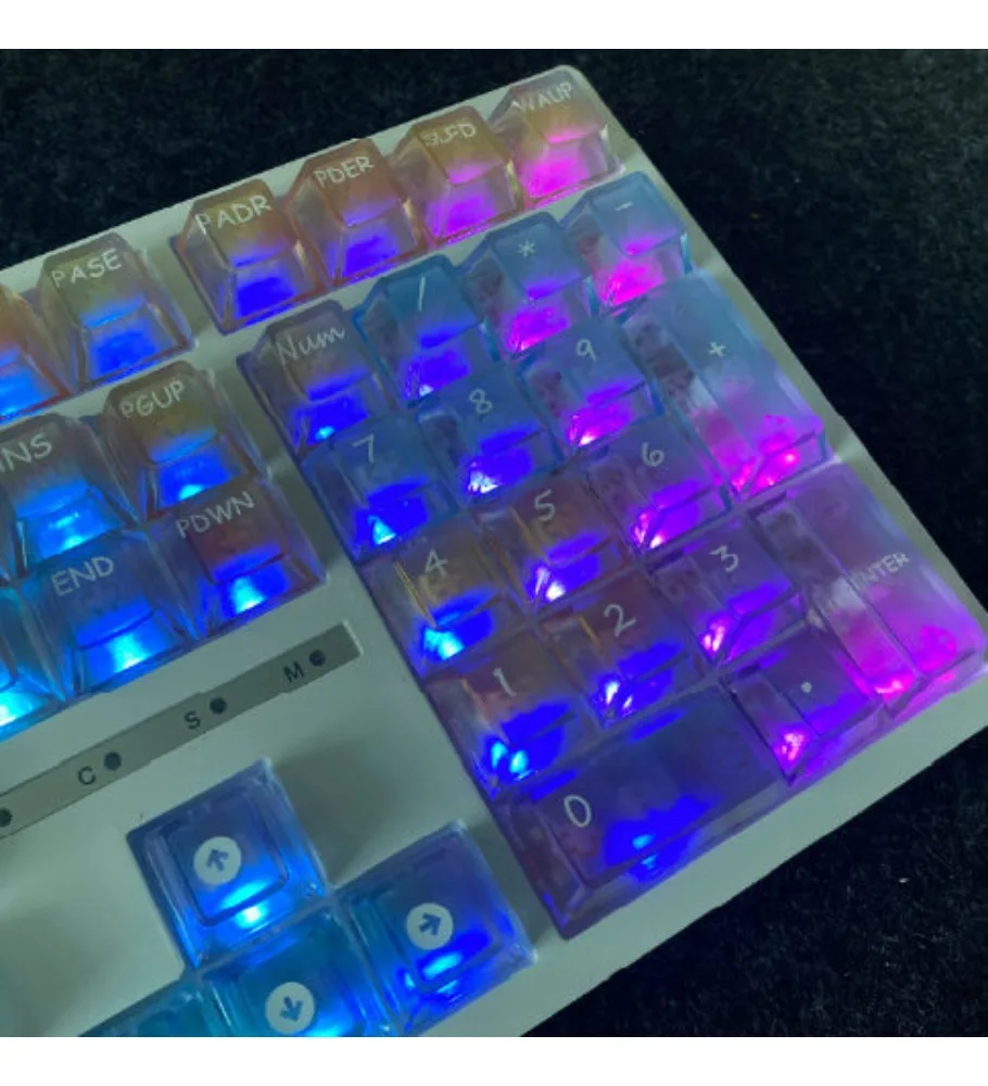 Symphony Mist Personalized Keycaps High Value PC Material Cute Original Highly Transparent Keycaps Customized Keyboard