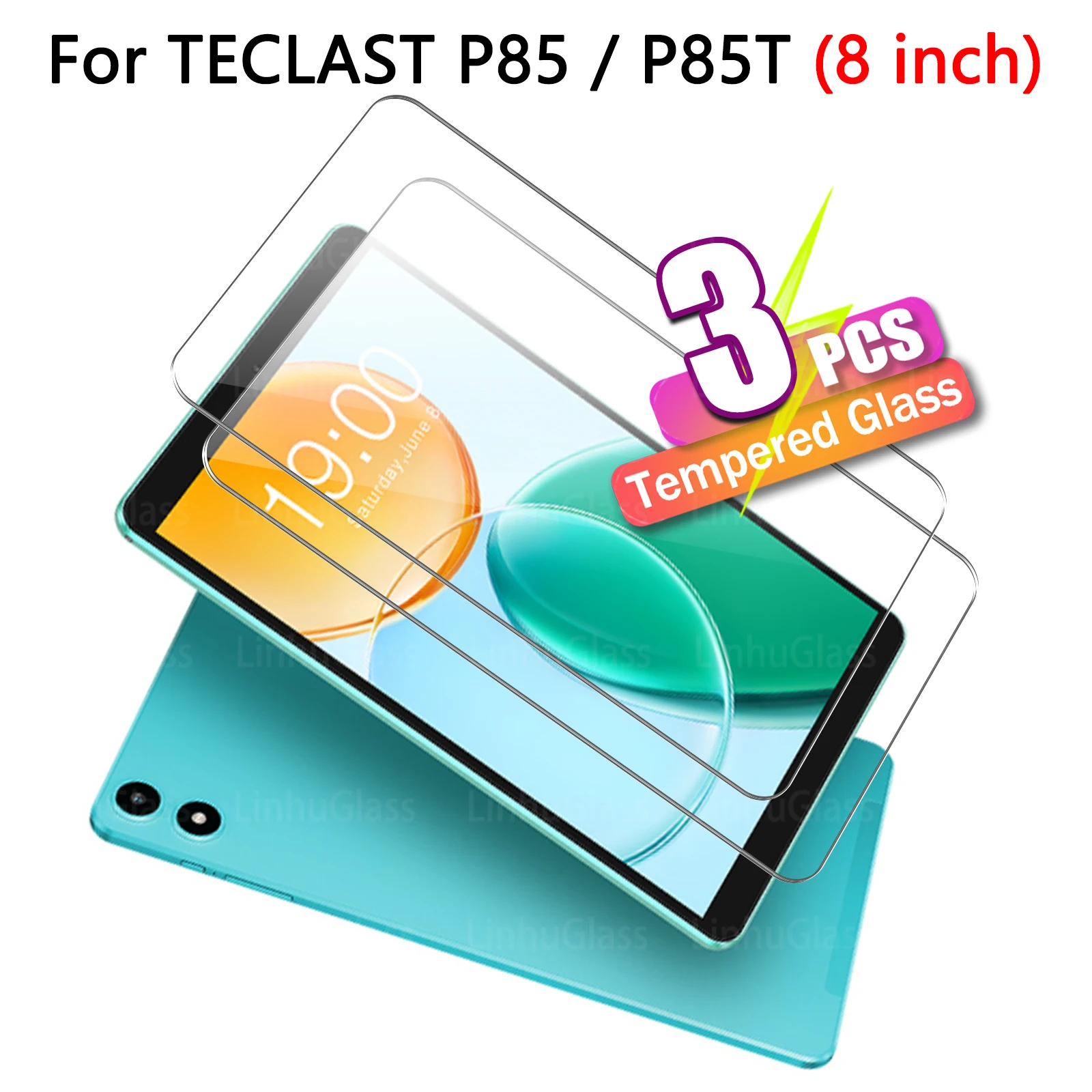 8 inch Tablet Tempered Glass Film For TECLAST P85 2025 HD Clear 9H Hardness Anti-Scratch Screen Protector for Teclast P85T 2023