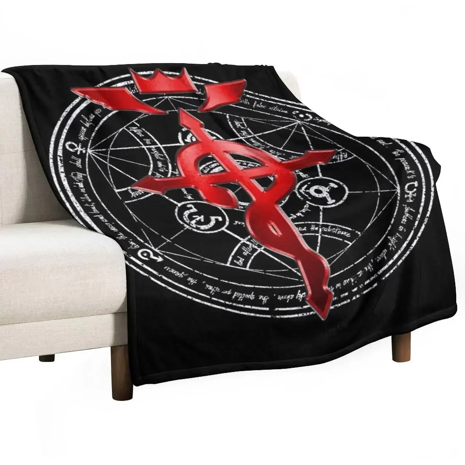 Fullmetal Alchemist Transmutation Symbol Throw Blanket Personalized Gift Sofas sofa bed Tourist Comforter Retros Blankets