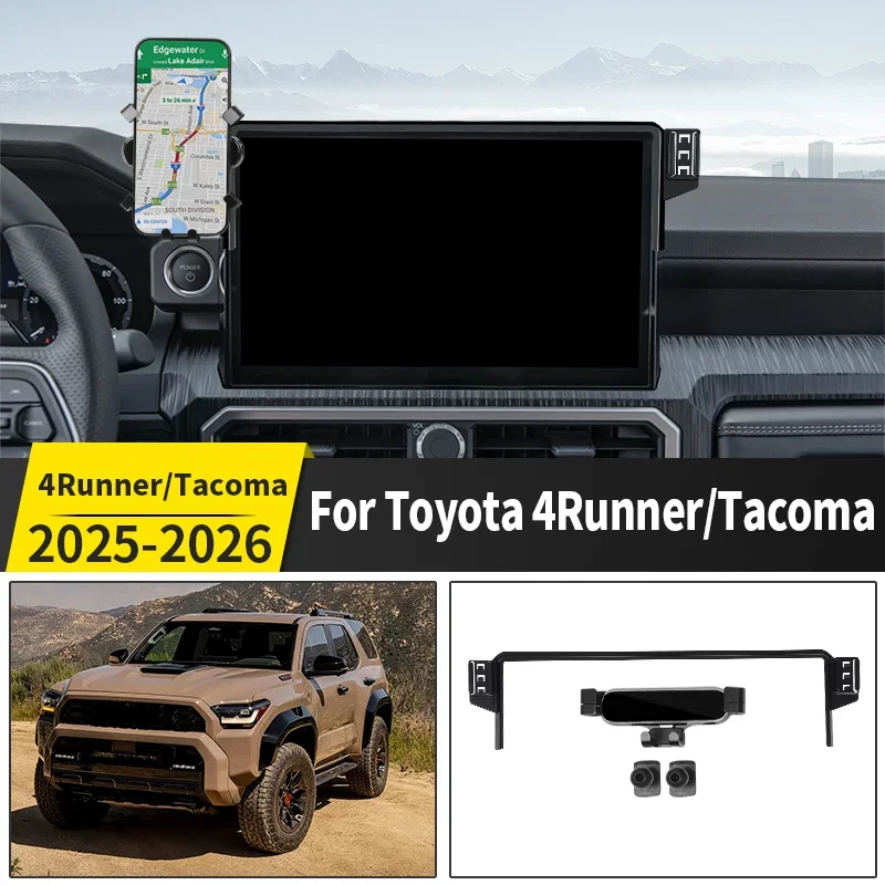 

For 2024-2026 Toyota 4Runner Tacoma Navigation Screen Mobile Phone Bracket Interior Upgraded Accessories