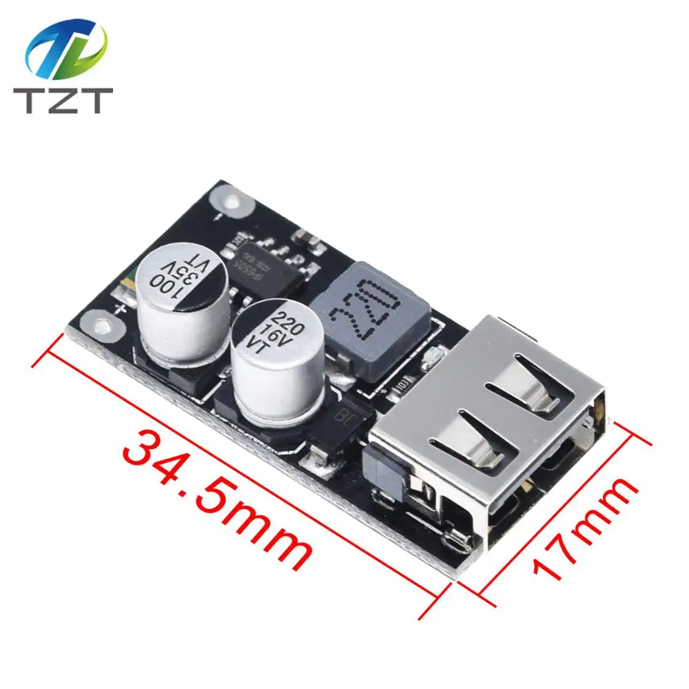 USB QC3.0 QC2.0 DC-DC Buck Converter Charging Step Down Module 6-32V 9V 12V 24V to Fast Quick Charger Circuit Board 3V 5V 12V image 2