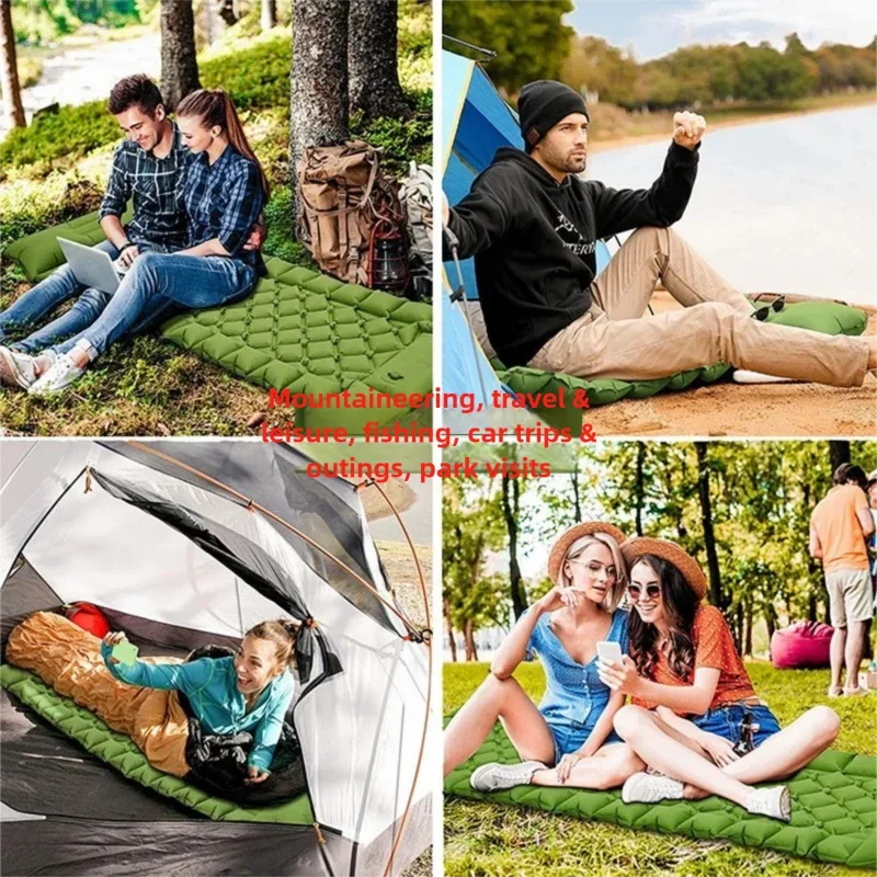 Ultraleichte aufblasbare Matratze, feuchtigkeitsbeständig, geeignet für Outdoor-Rest, Camping, Reisen, Auto, Nickerchen, Zelt, Campingmatte