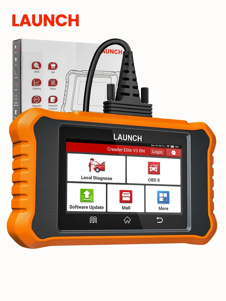 【Kostenloses Update】LAUNCH X431 ELITE V3.0 OBD2-Scanner für Benz, bidirektionale Scan-Tools, Vollsystem-Diagnosetool, ECU-Codierung, Auto-VIN-Scan, vollständiger Reset-Service