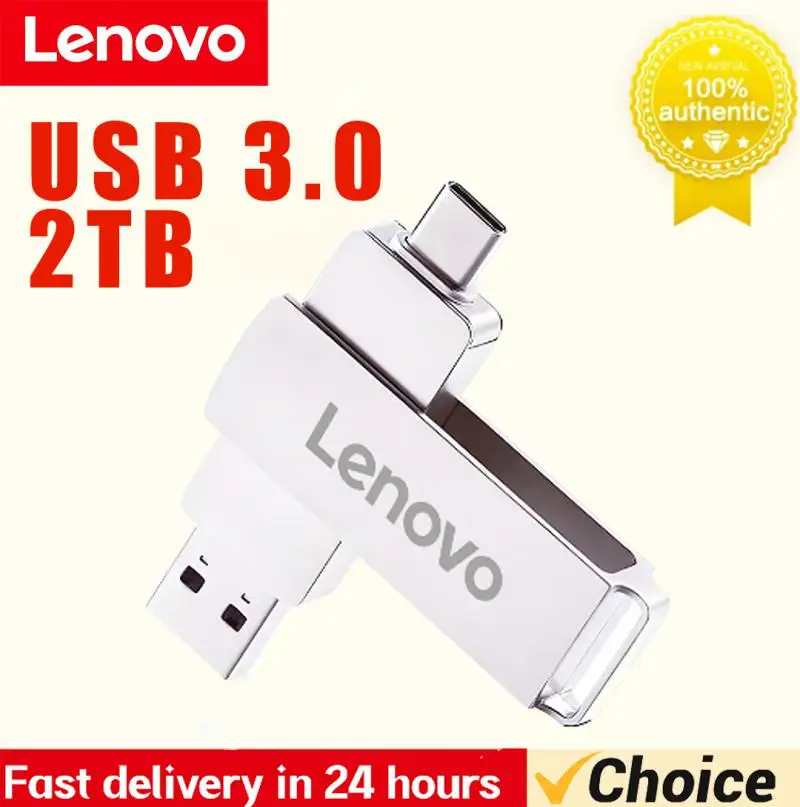 Lenovo USB 3.0 Flash Drive OTG Pen Drive 2TB 1TB 512GB 256GB 128GB USB Stick Pendrive usb type-c