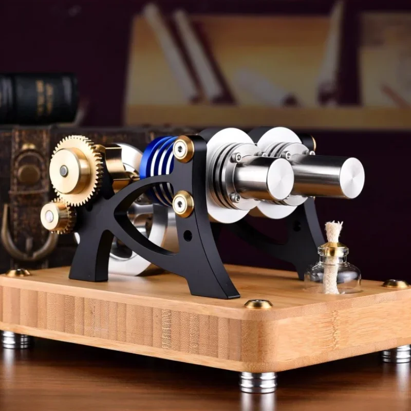 Startable New Stirling Engine Model High-precision Metal Mechanical Toys Popular Science Experiment Hobby Engine Model Toys Gift