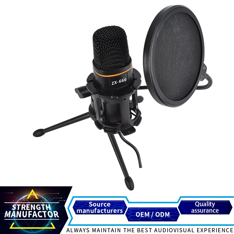 YTOM RGB Streaming USB Microphone Condenser Microphones for Laptop Computer Recording Studio Streaming Youtube TIKTOK ZX666