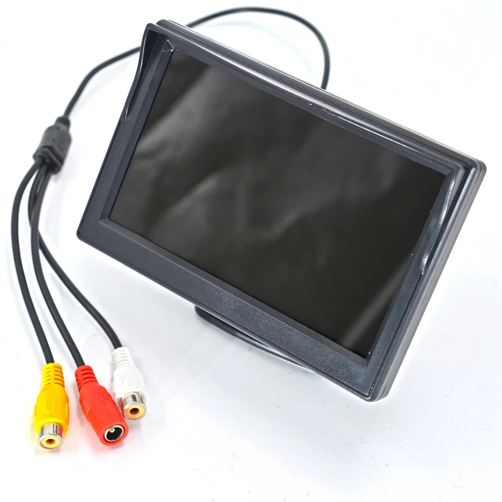 5 Inch for Car Monitor TFT LCD Digital 800*480 16:9 Screen 2 Way Video Input or Wireless Reverse Rear View Camera Parking