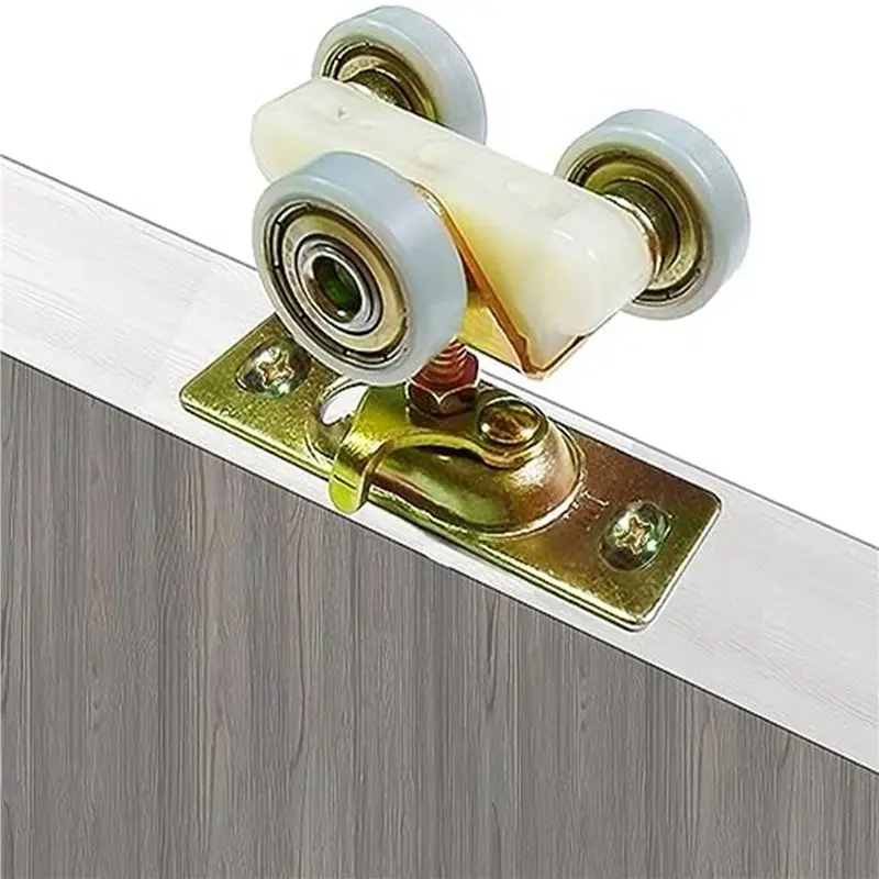 ABXF-4 Pack Sliding Pocket Door Hardware Top Hanger Rollers Wheels Assembly Fit For Johnson Part 1125 & 1500 Hardware Kit