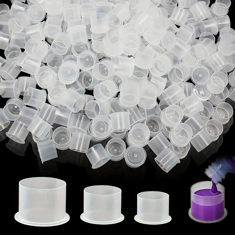 Tattoo Ink Cap Disposable Hygienic Accessory Fits Tattoo Ink Bottles for Tattoo Machine Pen Permanent Makeup and Body Art Work
