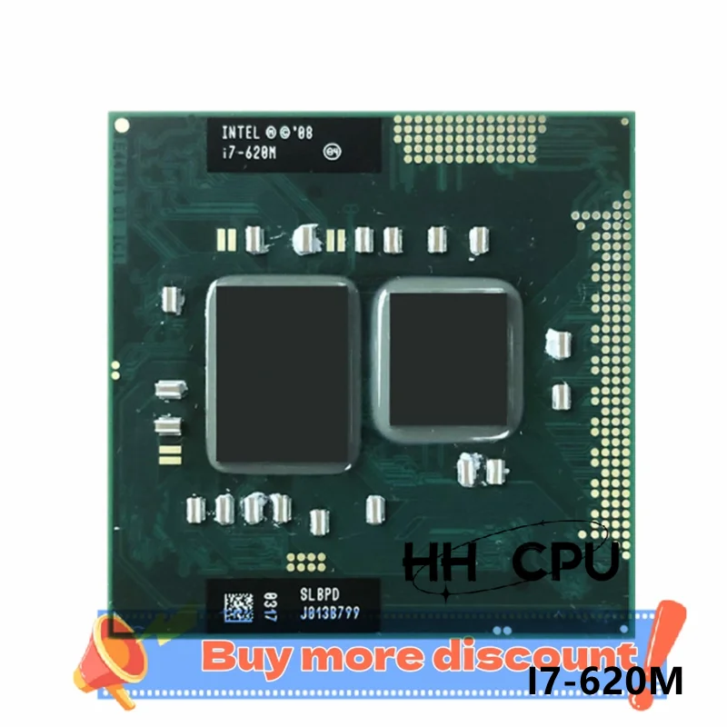 Core i7-620M i7 620M SLBTQ SLBPD 2.6GHz Dual-Core Quad-Thread CPU Processor 4M 35W Socket G1 / rPGA988A