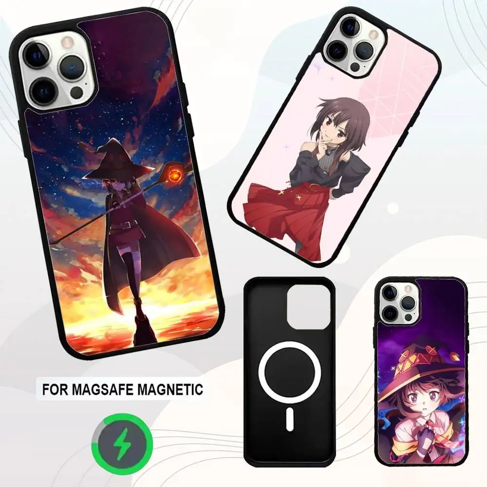 

Megumin Anime K-KonoSubaS Phone Case For iPhone 16e,16,15,14,13,12,11,Plus,Pro,Max,Mini Magsafe Magnetic Wireless Charging