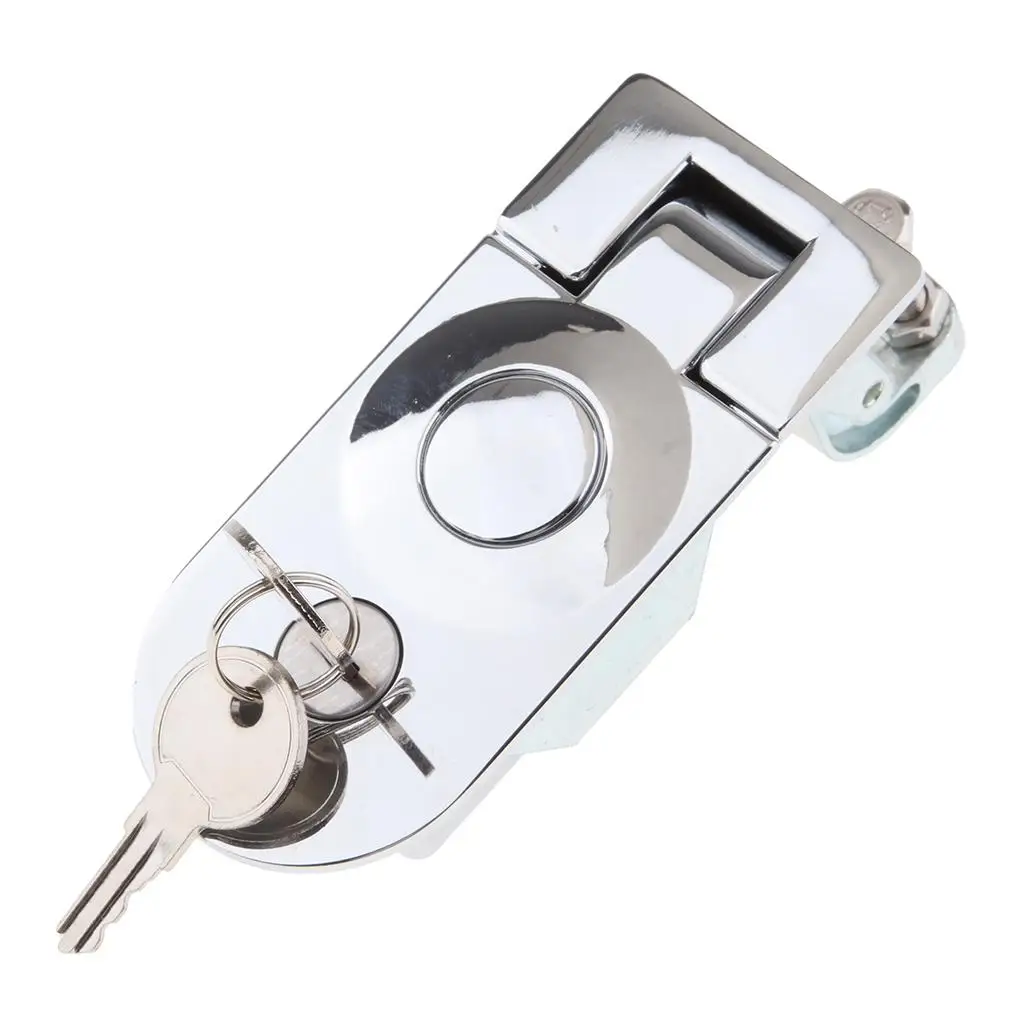1 Pcs RV Lock Recessed Mounted Compression Latch & Keys Sealed Lever Adjustable for RV Camper Trailer Motorhome Cabinet/Tool Box