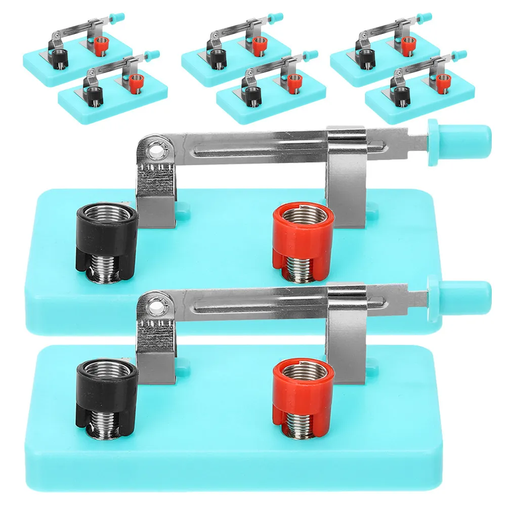 8Pcs Lab Knife Switch Single Throw Electrical Connection Switch for Science Projects Physics Classroom Demo Basic Circuit