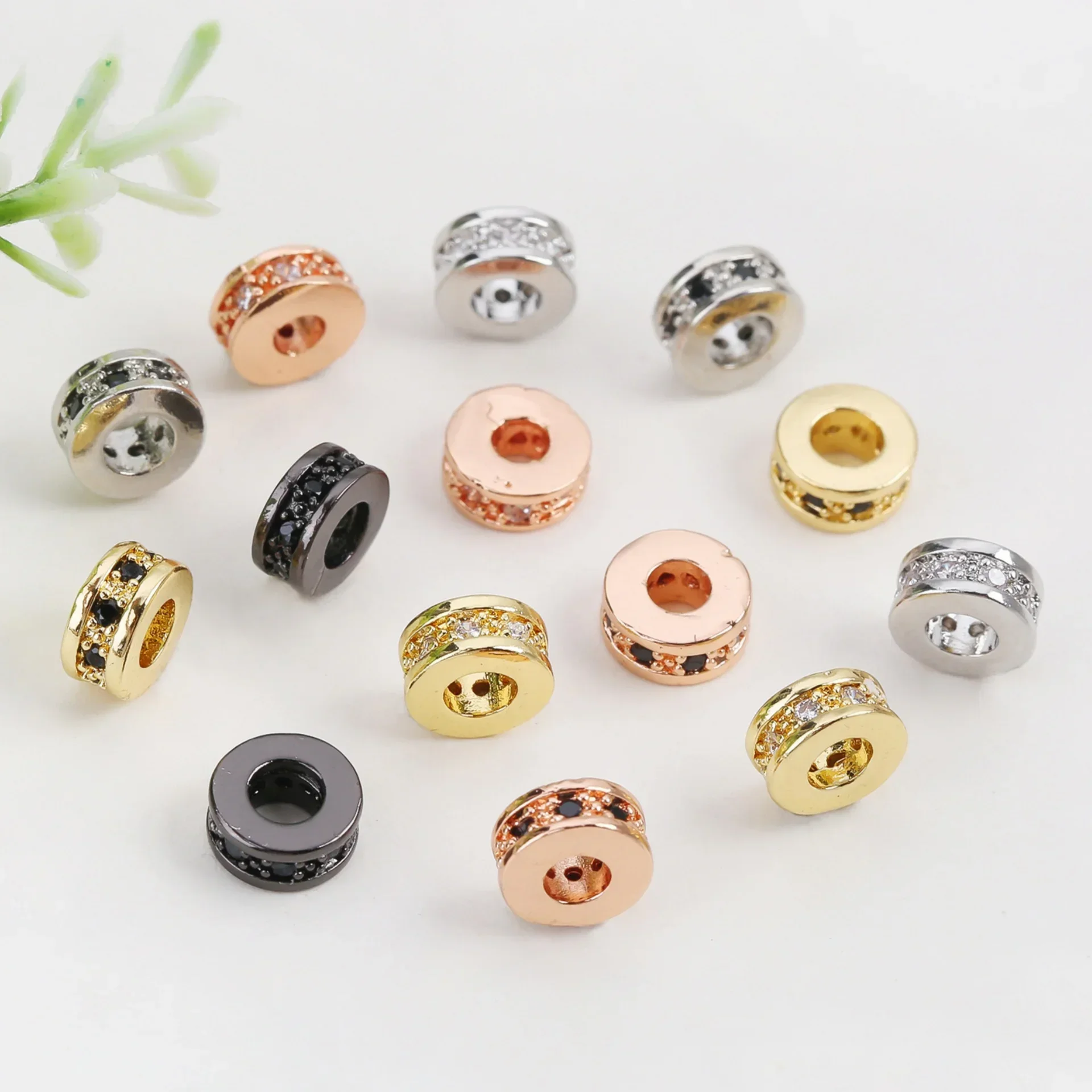 DIY Jewellery Making Beads Zirconia Spacers Bracelets Strings Accessories For Needlework Beads Accessories Supplies Wholesale