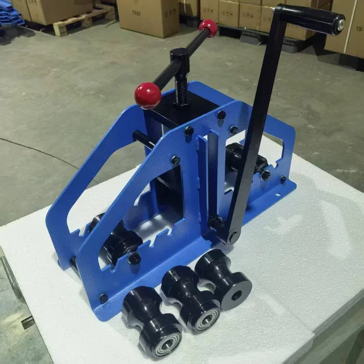 TR-60A Steel Tube Bending Machine, Manual 3-Roll Tube Bender, All Steel Construction, Quick Replacement Molds for Metal Pipe