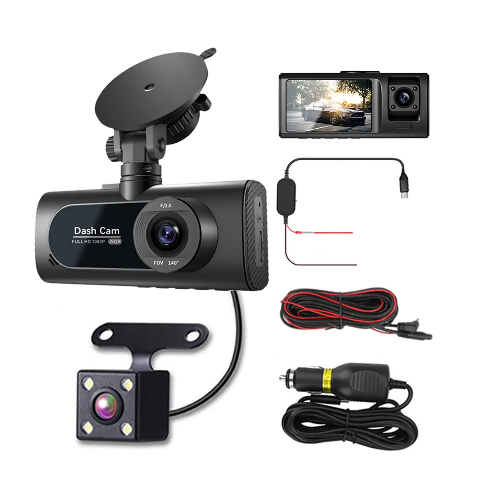 

Full HD Car 2Inch Screen Dash Cam Car DVR Camera DVRs Recorder Car Dash Cam With G-Sensor