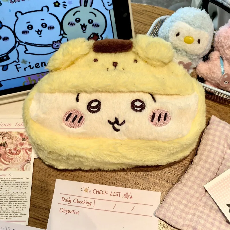 치이카와 귀여운 필통 대용량 필통 플러시 파우치 홀더 사무실 학생 학교 문구류 선물