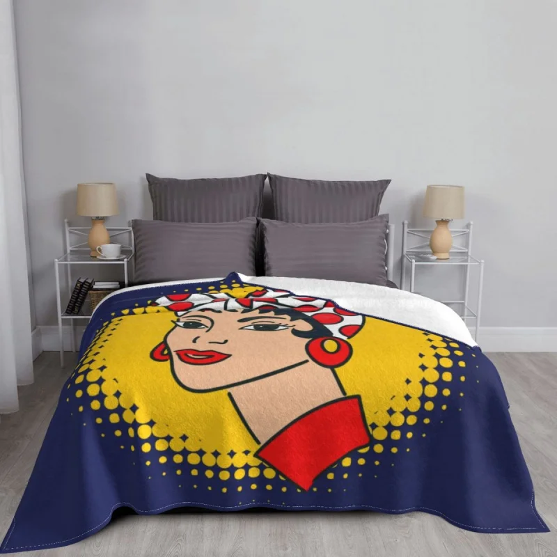 Venezuela Arepa I Eat Arepas Traditional Food 7 Stars Throw Blanket Soft Flannel Sprint VZLA Blanket for Sofa Office Bedroom