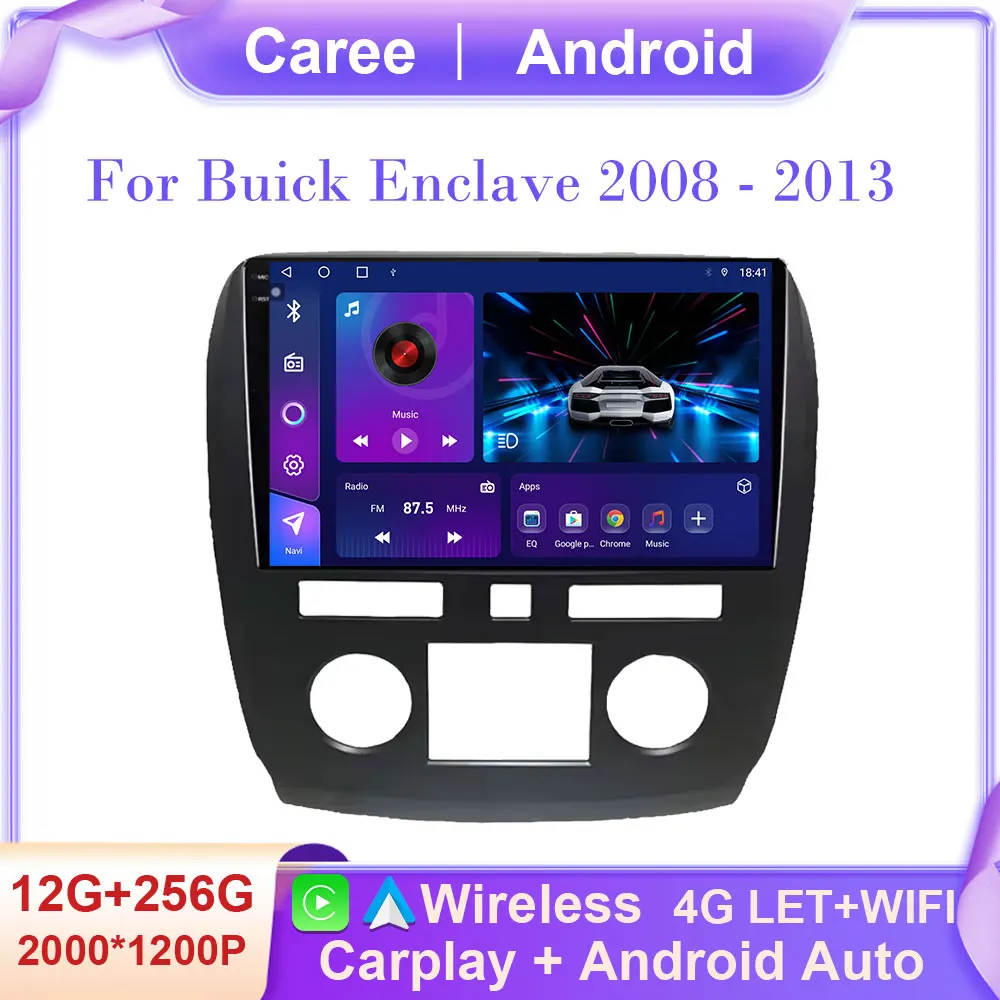 

Car Radio Carplay For Buick Enclave 2008 - 2013 GPS Navigation Android Auto 5G Wifi Stereo Video Multimedia Player QELD No 2din