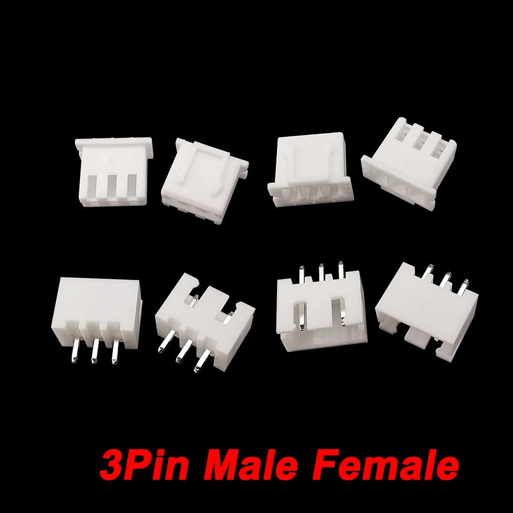 50Sets XH 2.54 Wire Connector JST 2.54mm 2P 3P 4P 5Pin Male Female Straight Pin Header + Housing + Terminals