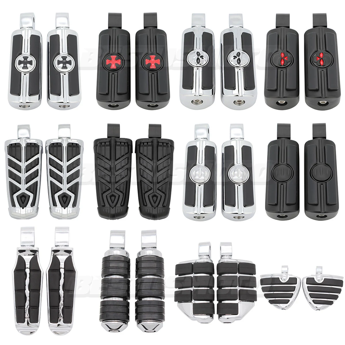 

Motorcycle Front & Rear Foot Pegs Footrests For Honda Magna 750 Shadow VLX600 VLX 600 Deluxe Rebel 250 VT1300 Fury Footboards