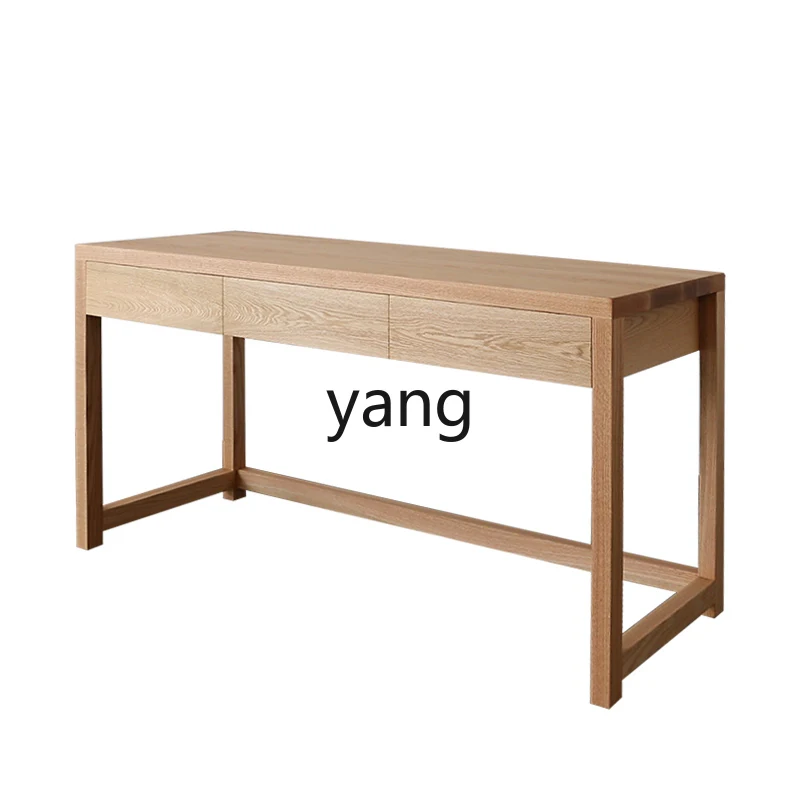 

LH solid wood workbench desk writing case computer desk drawer study